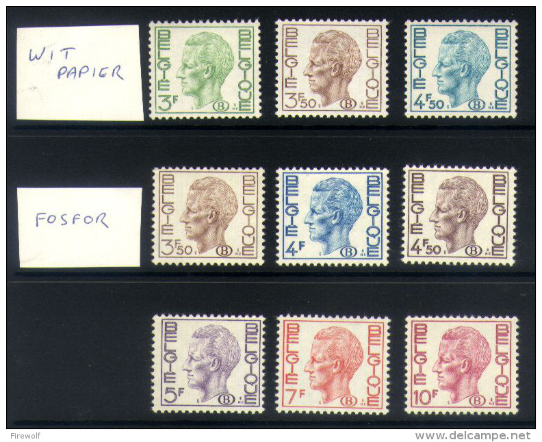 A06 - Belgium - Service Stamps - Lot Type Elstrom - Different Types Of Paper - MNH - Sonstige & Ohne Zuordnung