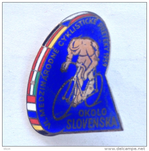 Badge Pin ZN000430 - Bicycle (cycling) Czechoslovakia (Okolo Slovenska) 1959 - Radsport