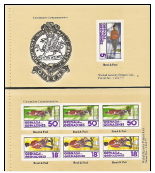 Grenada - Grenadines,  Scott 2014 # 274a + 274b, Issued 1978,  Booklet (Exploded) 0f 2 Panes, MNH,  Cat $ 2.50, Military - Grenada (1974-...)