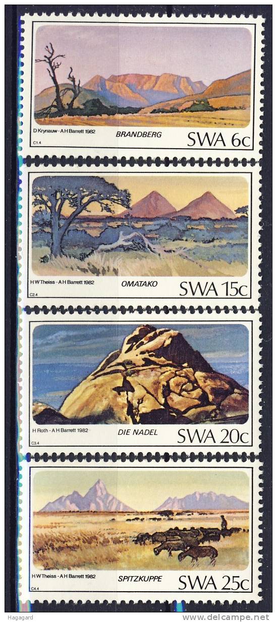 #SWA 82. Mountains. Michel 524-27. MNH(**) - Namibia (1990- ...)