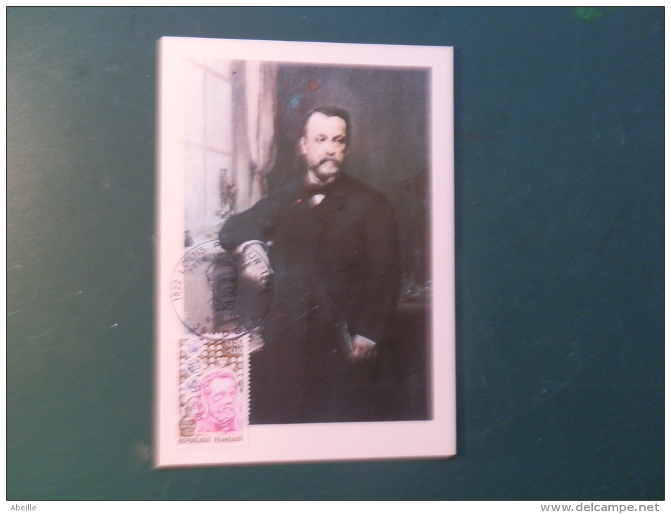 38/172  MAXI CARTE  FRANCE PASTEUR  OBL.  DOLE - Louis Pasteur