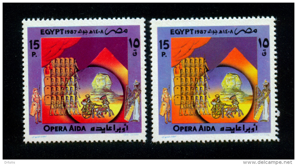EGYPT / 1987 / COLOR VARIETY / MUSIC / OPERA AIDA / VERDI / MNH / VF. - Nuevos