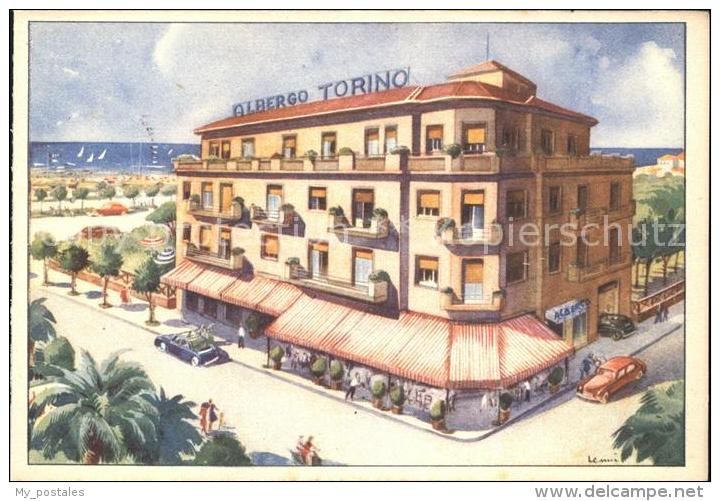 Ka59622 Marina Di Massa Albergo Torino Zeichnung Kat. Massa - Andere & Zonder Classificatie