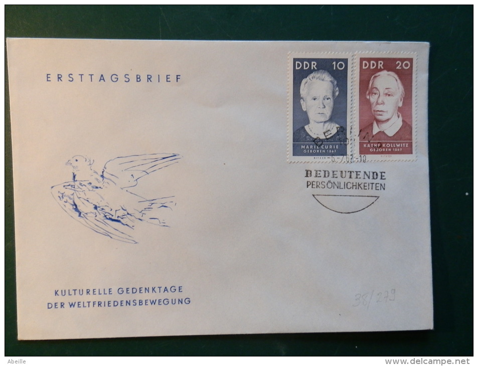 38/259    FDC  DDR  M.  CURIE - Explorers