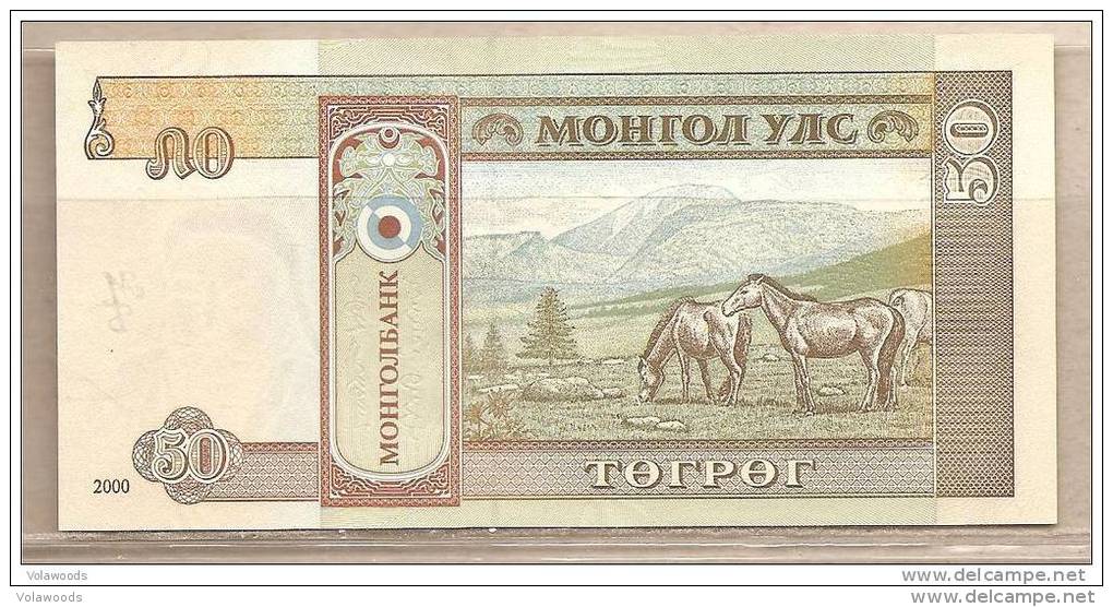 Mongolia - Banconota Non Circolata Da 50 Tughrik - 2000 - Mongolia