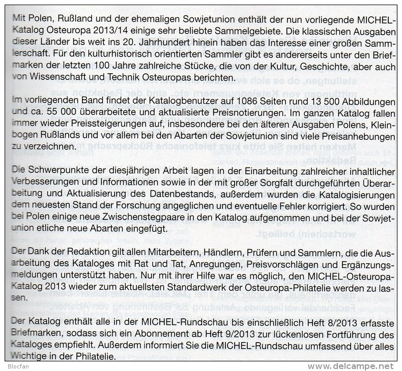 Part 1+7 MICHEL Europa Catalog 2014 New 120€ Stamp Middleeurope A CZ CSR HU FL East-EU Moldawia Polska Russia SU Ukraine - Unclassified