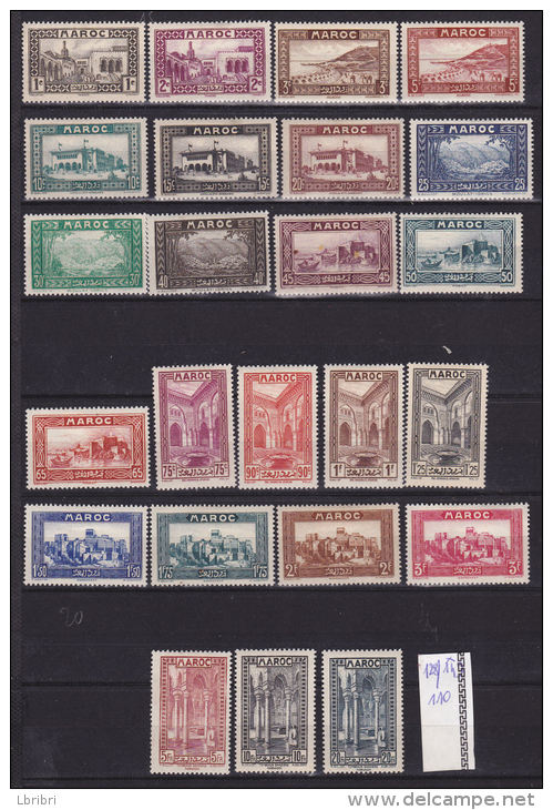 MAROC N° 128/149 VUE DIVERSES NEUF AVEC CHARNIERE - Unused Stamps