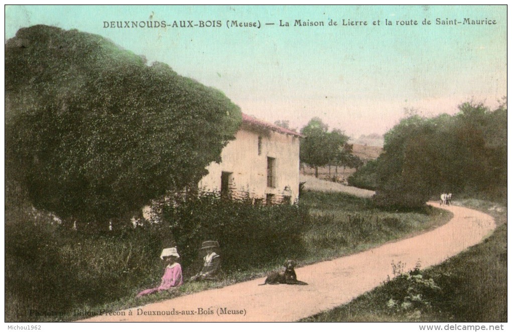 DEUXNOUDS-AUX-BOIS  MEUSE " La Maison De Lierre Et La Route De Saint-Maurice " - Autres & Non Classés