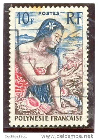 1958 - 60 POLYNESIE Y &amp; T N° 9 ( O ) Cote 3.00 - Used Stamps