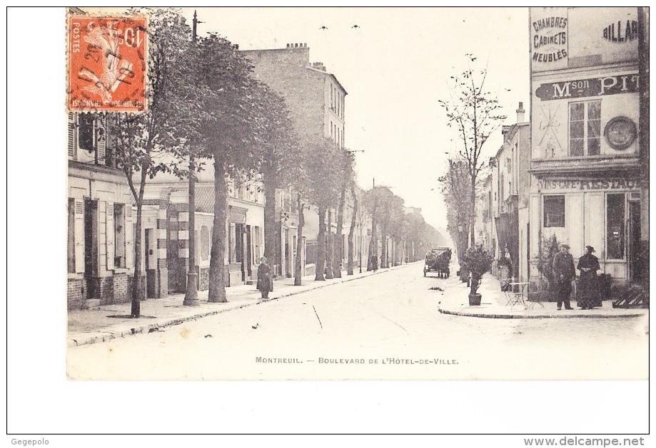 MONTREUIL-sous-BOIS - Boulevard De L'Hotel De Ville - Montreuil
