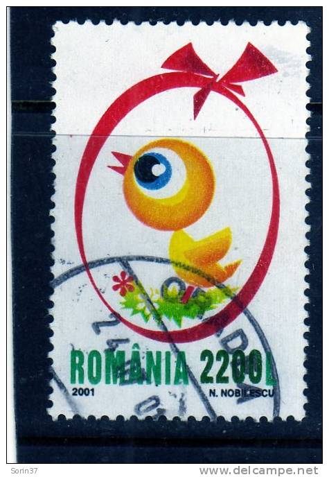 RUMANIA / ROMANIA / ROUMANIE  Año 2001 Yvert Nr.4663 Usada  Pascua - Oblitérés