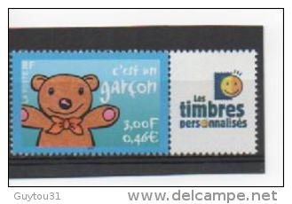 France 2001 : 3431 XX Gommé . C´est Un Garçon. Logo "Les Timbres Personnalisés". - Sonstige & Ohne Zuordnung