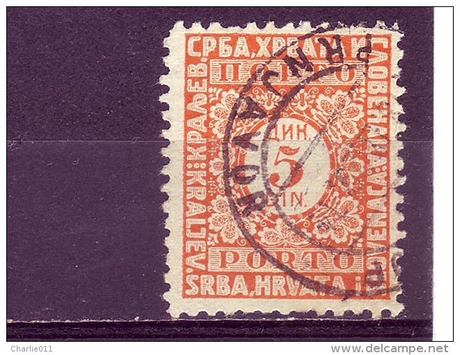 PORTO-5 DIN-POSTMARK-PRNJAVOR-BOSNIA AND HERZEGOVINA-SHS-YUGOSLAVIA-1923 - Impuestos