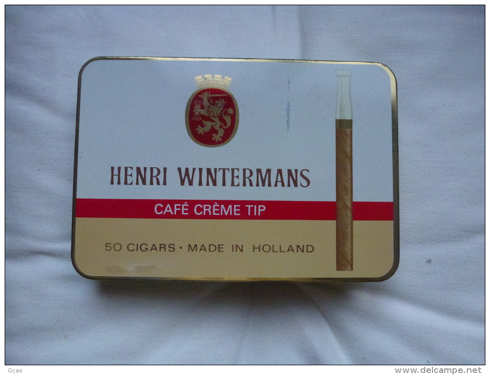 Boite à Cigares En Métal, "Henri WITTERMANS" Format 15X10 Sur 2.5 Cm - Estuches Para Cigarrillos (vacios)