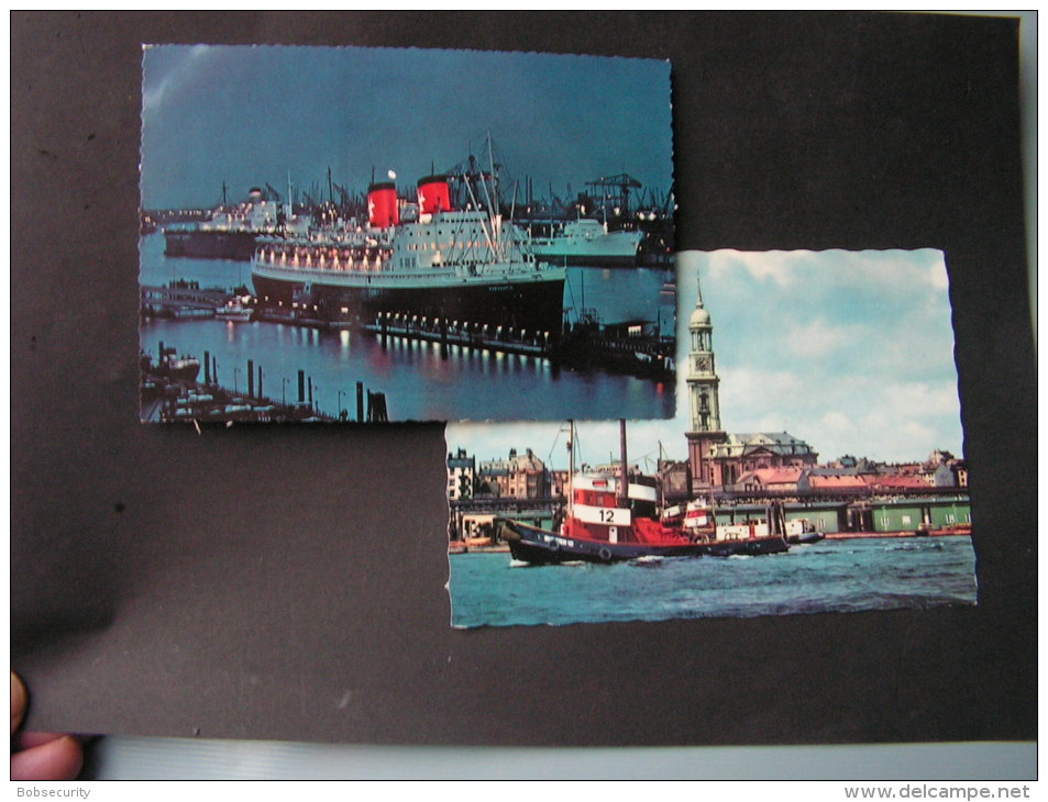 == Hamburg Hafen  Ca. 1960  2 AK  Schiffe Ship - Rimorchiatori