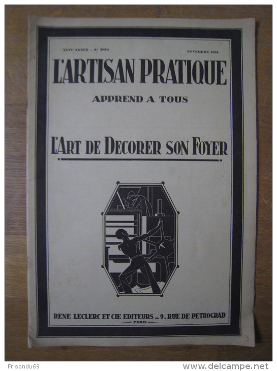 L'artisan Pratique . N 305 . Novembre 1943 - Décoration Intérieure