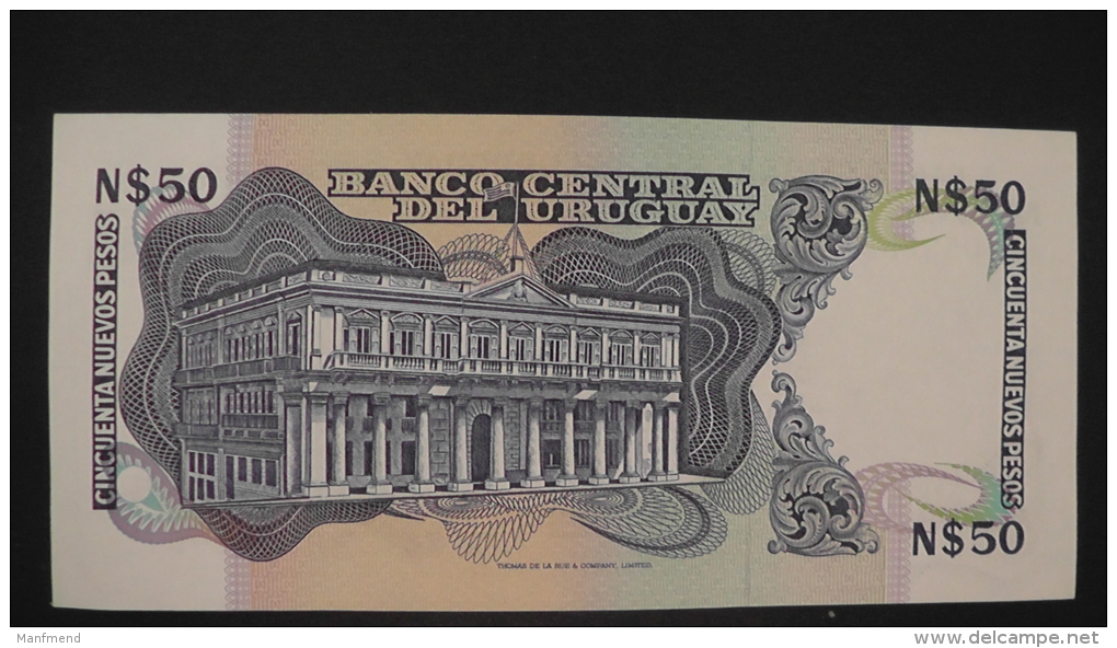 Uruguay - P 61A - 50 Nuevos Pesos - 1988 - Unc  - Look Scan - Uruguay