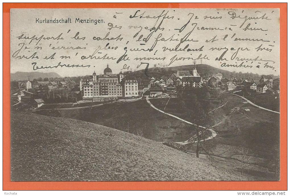 FEL373, Kurlandschaft Menzingen, Circulée 1909 - Menzingen