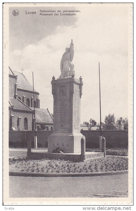 Lauwe. - Gedenkteken Der Gesneuvelden - Menen