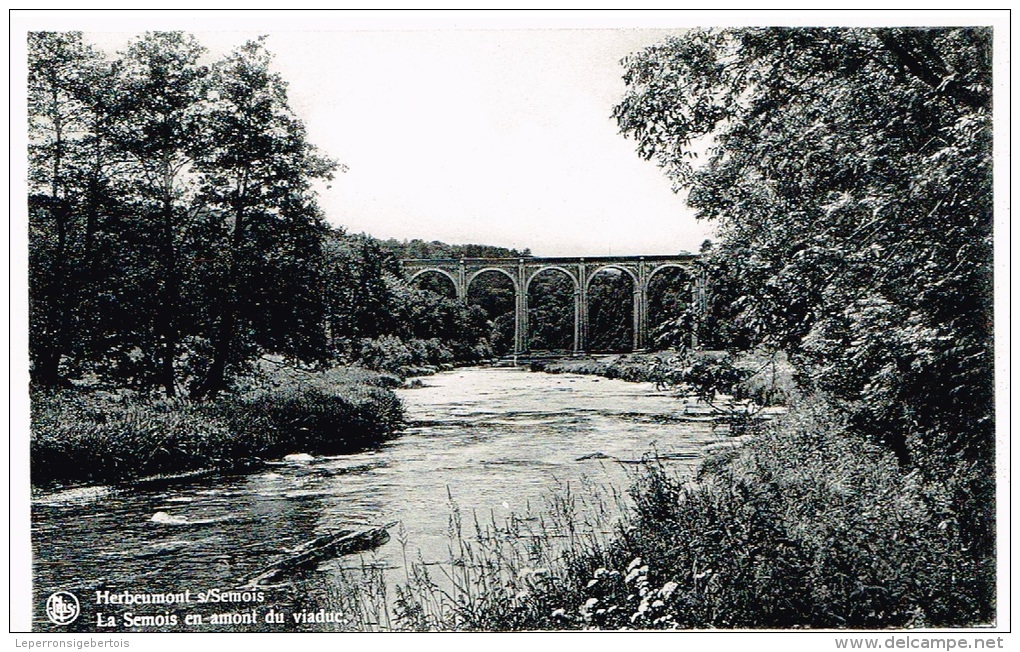 Carte Postale Herbeumont S/Semois - La Semois En Amont Du Viaduc - Herbeumont