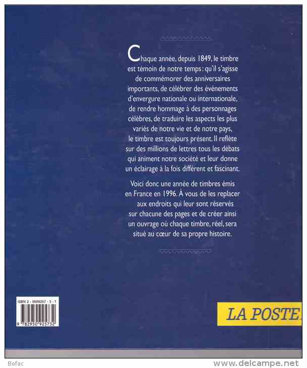 Le Livre Des Timbres 1996 Ils  Sont Mis En Place 52 Pages Dans Un Etui 4  SCANS - 1990-1999