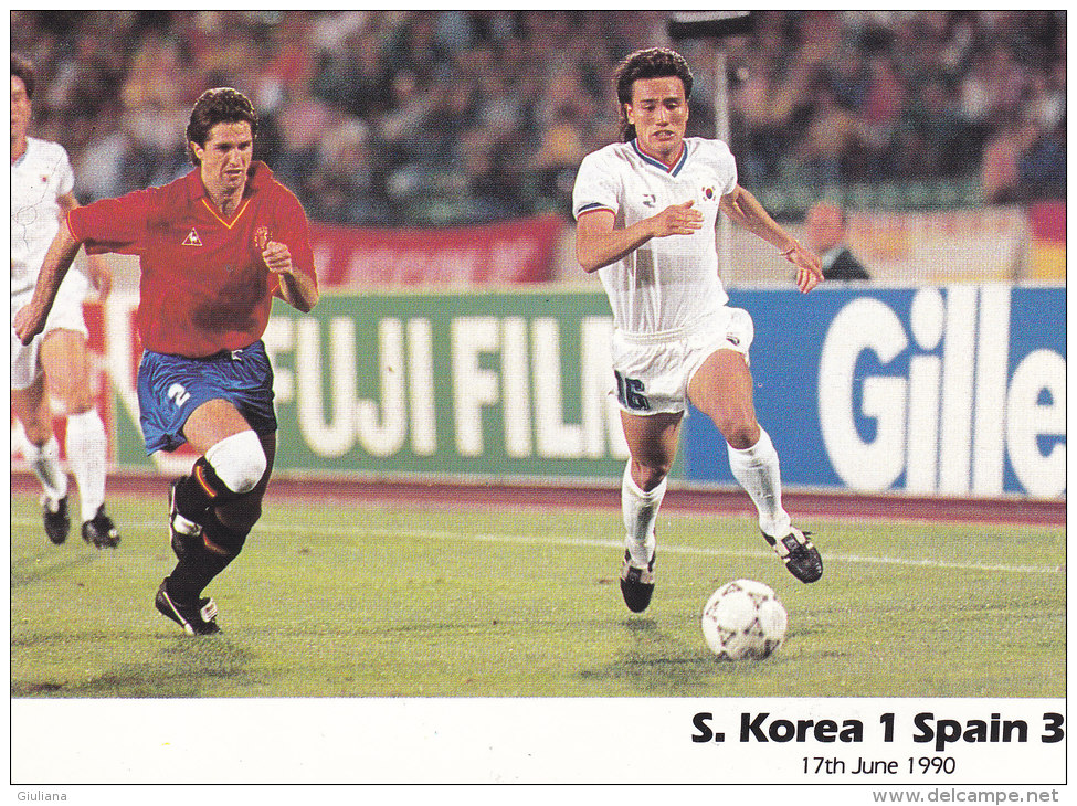 Cartolina Italia 1990  -  Sud Korea-Spagna 1-3 - 1990 – Italien