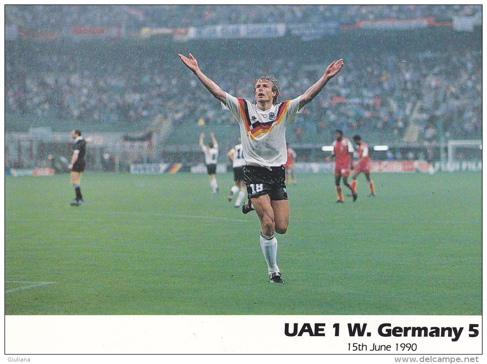 Cartolina Italia 1990  -  Emirati Arabi-Germania 1-5 - 1990 – Italien