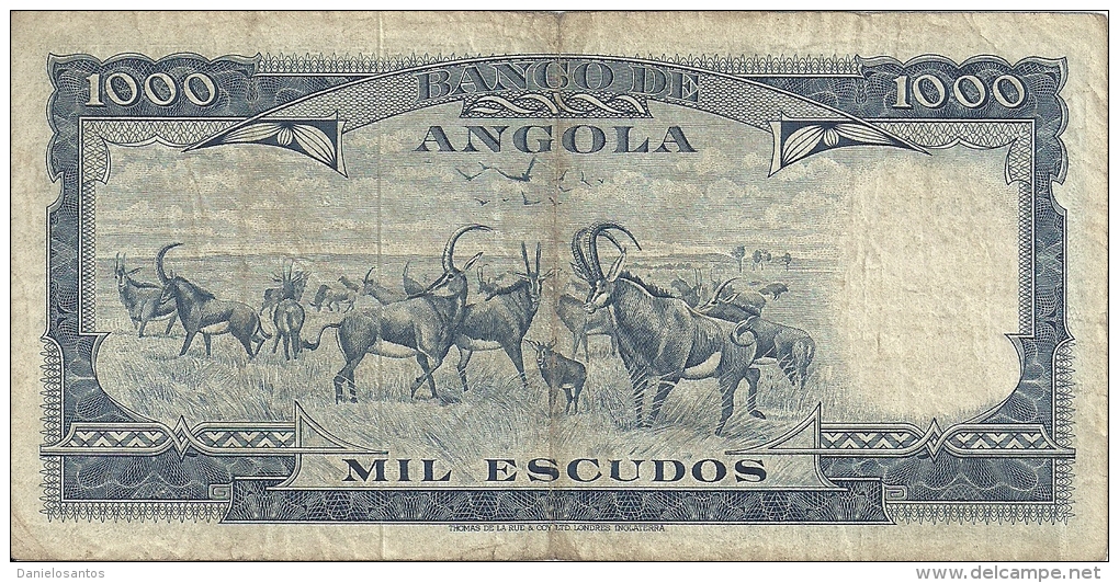 Angola 1000 Escudos Americo Tomas 1970 Palanca Negra (Please See Scan) - Angola