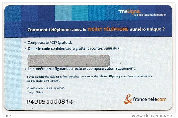 Ticket FT Non Référencé  -  NEUF   -    EDUDOM    -  Collège François Broussais De Dinan  -          5mn    RARE - FT