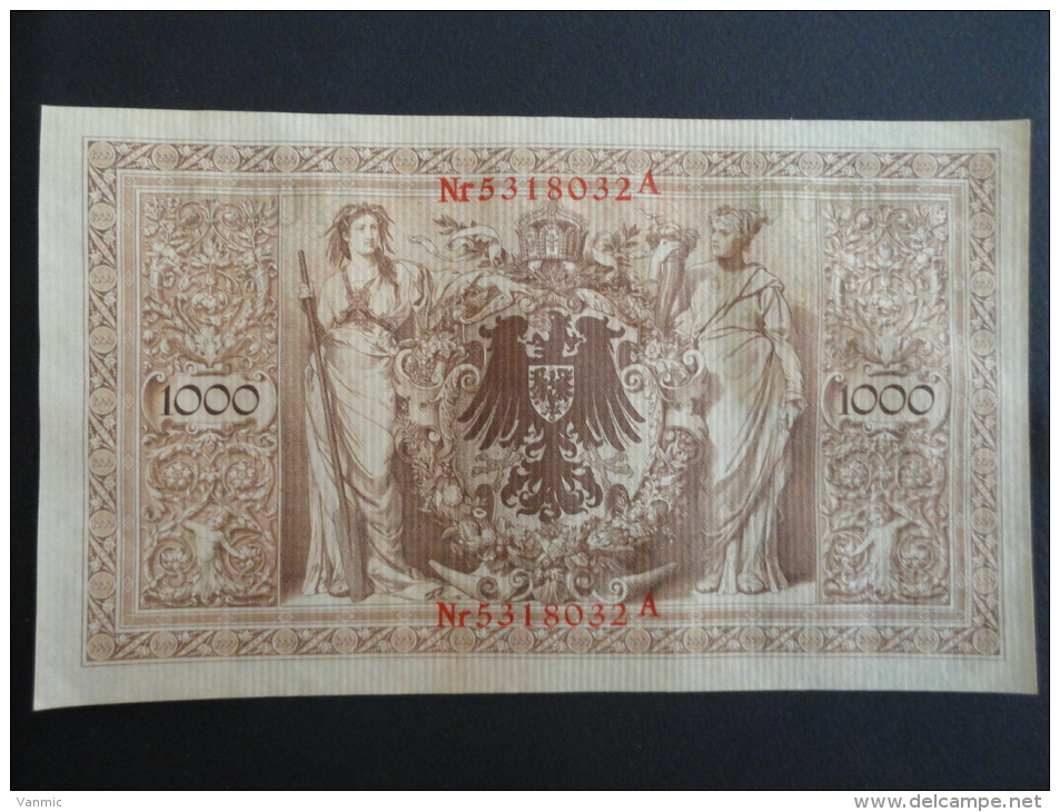 1910 A - 21 Avril 1910 - Billet 1000 Mark - Allemagne - Série A : N° 5318032 A - ReichsBanknote Deutschland Germany - 1.000 Mark