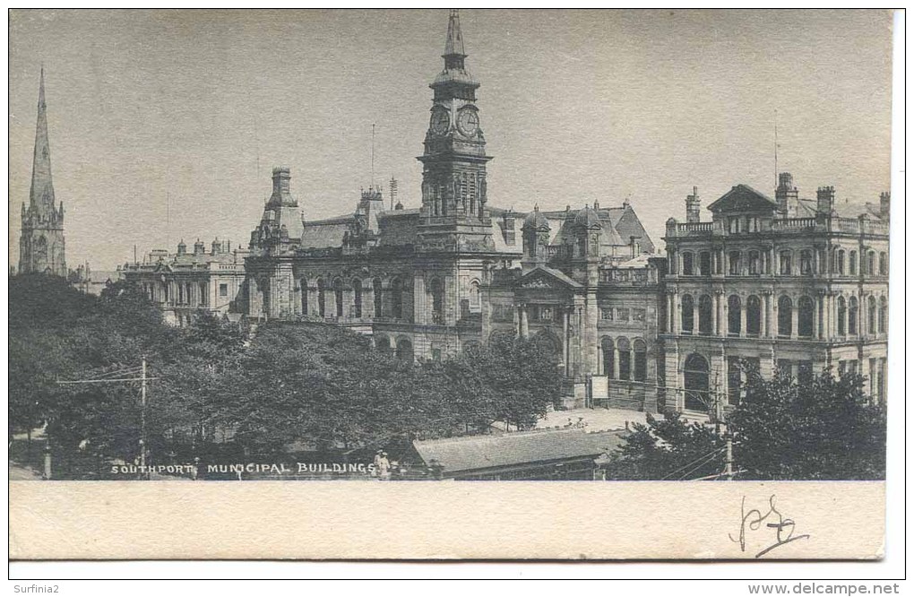 LANCS - SOUTHPORT - MUNICIPAL BUILDINGS 1904 La2166 - Southport