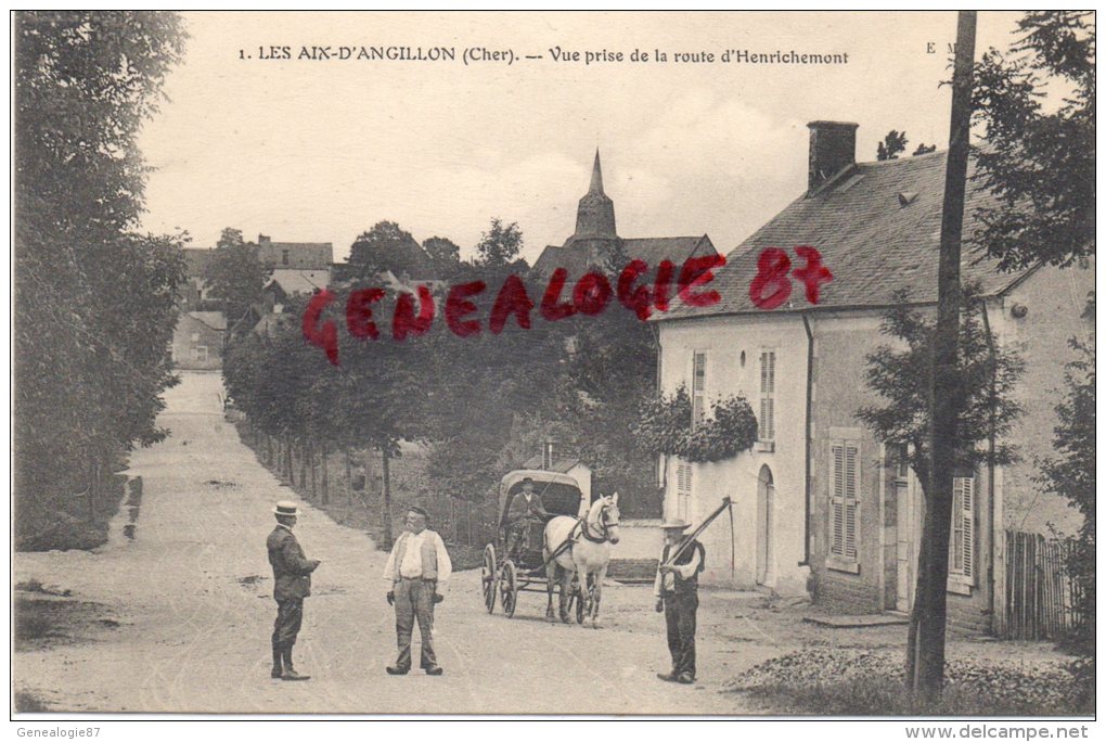 18 -  LES AIX D' ANGILLON - VUE PRISE DE LA ROUTE D' HENRICHEMONT - Les Aix-d'Angillon
