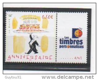 France 2004 : 3688A XX Gommé . Anniversaire. Logo "Les Timbres Personnalisés". - Sonstige & Ohne Zuordnung