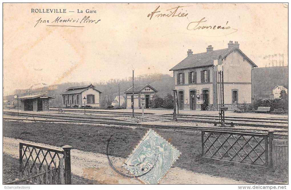 Rolleville     76     La Gare    (carte Molle) - Sonstige & Ohne Zuordnung