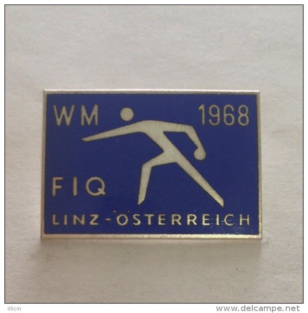 Badge / Pin ZN000496 - Bowling Austria Linz World Championships 1968 FIQ - Bowling