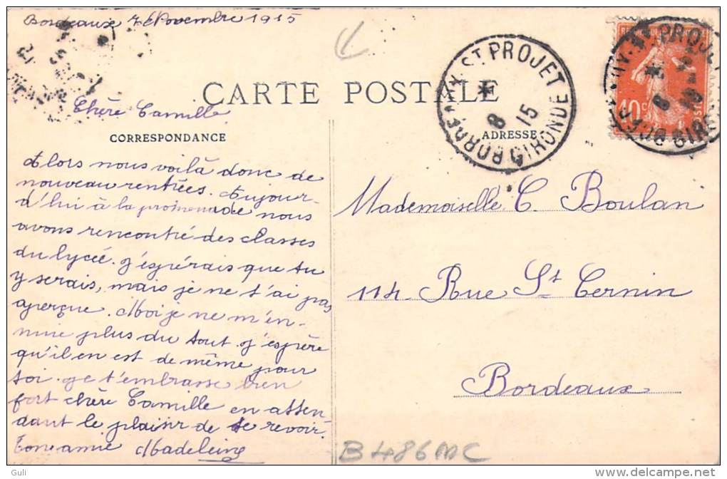 33] Gironde-BORDEAUX  Pensionnat 36 Rue Du MIRAIL  Classe Enfantine (année 1915-Editions :A.H 10)*PRIX FIXE - Bordeaux