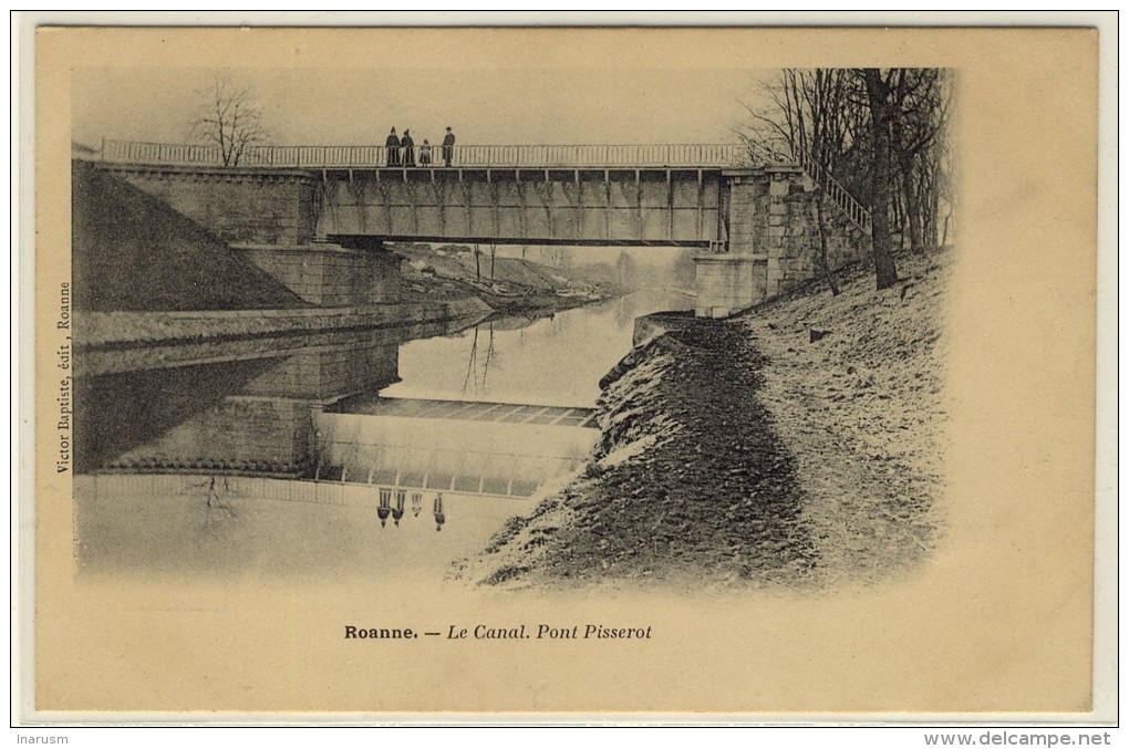 ROANNE  -  Le Canal Et Le Pont Pisserot  -  Ed. Baptiste, N° -- - Roanne