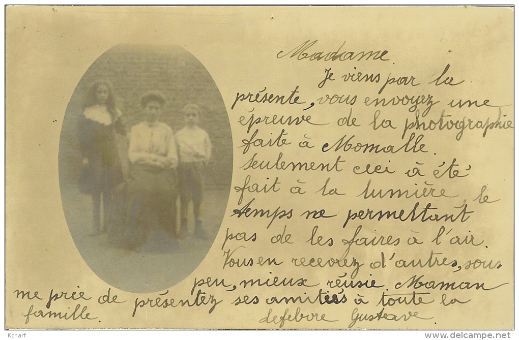 CP De MOMALLE " Carte Photo " . - Remicourt