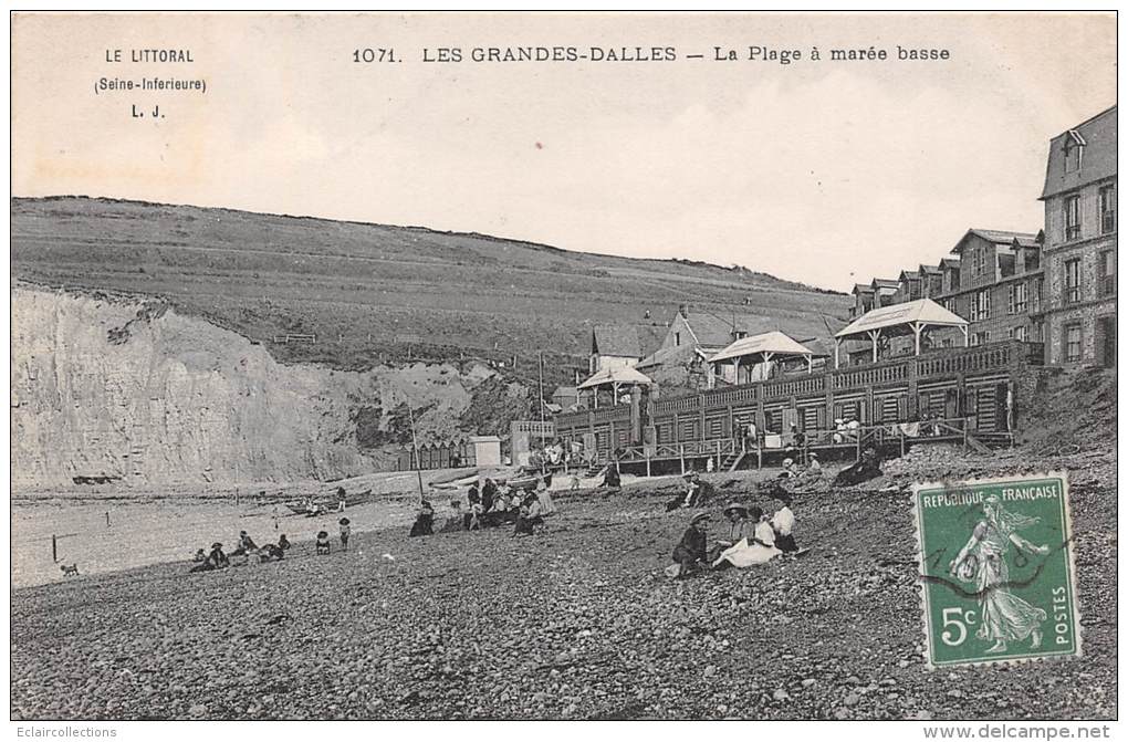 Les Grandes Dalles   76    Plage A Marée Basse - Autres & Non Classés