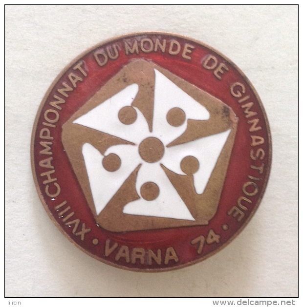 Badge / Pin ZN000510 - Gymnastics Gimnastika Bulgaria Varna World Championships 1974 - Gymnastics