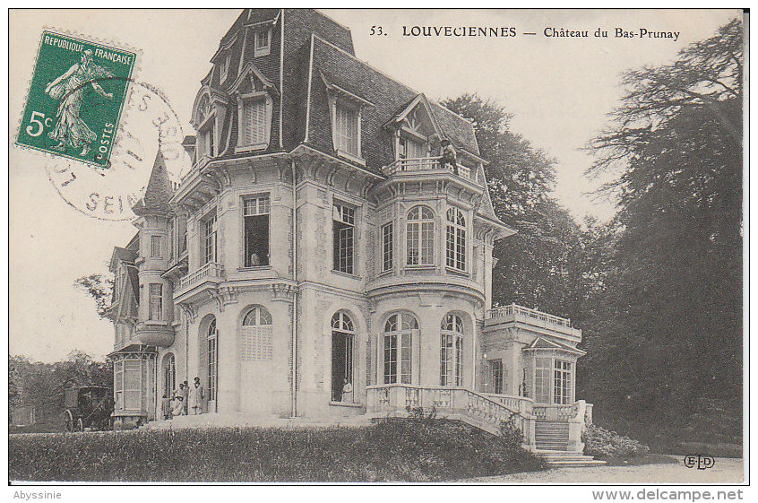 78 LOUVECIENNES - (animé, Tacot) Château Du BAS PRUNAY - D20 20 - Louveciennes