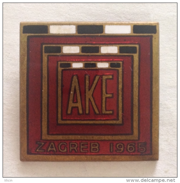 Badge / Pin ZN000515 - Athletics Yugoslavia Croatia Zagreb AKE European Cup 1965 - Athletics