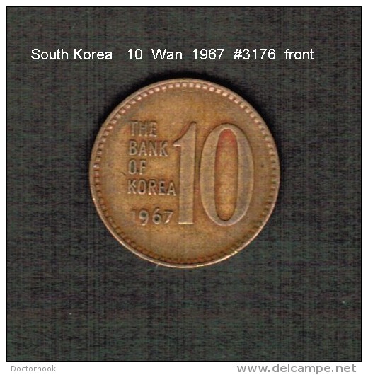 SOUTH KOREA    10  WON  1967  (KM # 6) - Korea, South