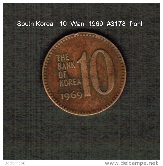 SOUTH KOREA    10  WON  1969  (KM # 6) - Korea, South