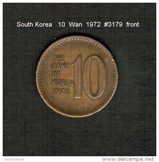 SOUTH KOREA    10  WON  1972  (KM # 6a) - Corea Del Sud