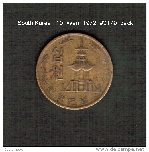 SOUTH KOREA    10  WON  1972  (KM # 6a) - Corée Du Sud