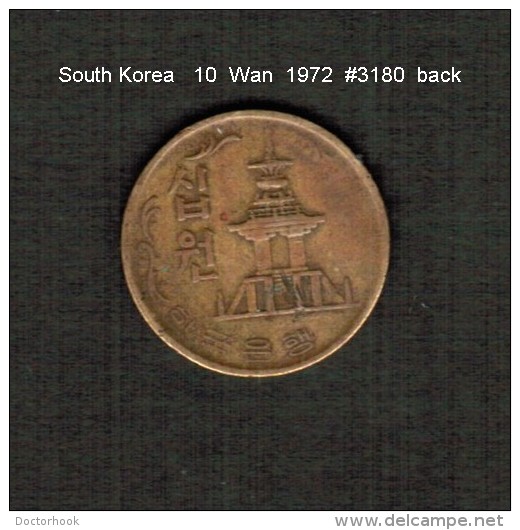 SOUTH KOREA    10  WON  1972  (KM # 6a) - Korea (Süd-)