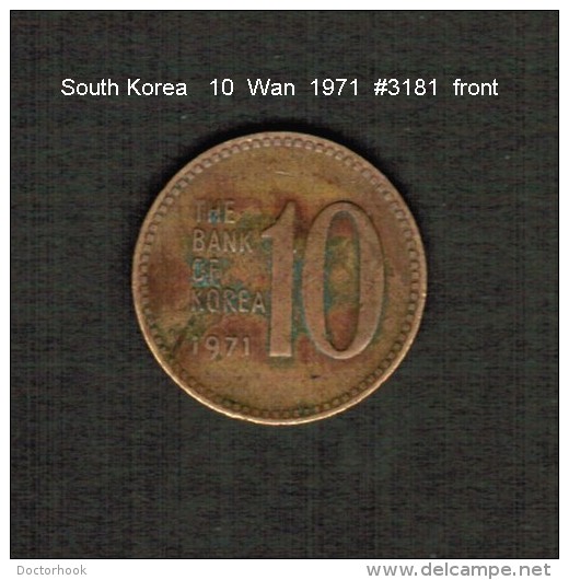 SOUTH KOREA    10  WON  1971  (KM # 6a) - Corée Du Sud