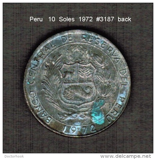 PERU    10  SOLES  1972  (KM # 258) - Peru