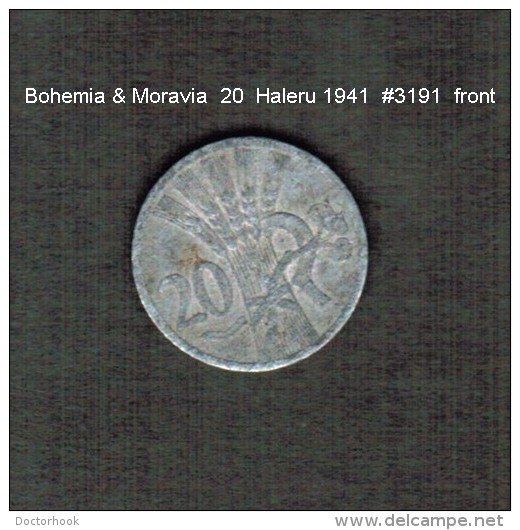 BOHEMIA &amp; MORAVIA    20  HALERU  1941  (KM # 2) - Autres – Europe
